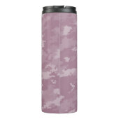Roze Camo Moderne Camouflage Monogram Elegant Thermosbeker (Achterkant)