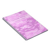 Roze Camo-Notitieboek met Titel/Author Block Notitieboek (Rechterzijde)