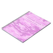 Roze Camo-Notitieboek met Titel/Author Block Notitieboek (Linkerzijde)