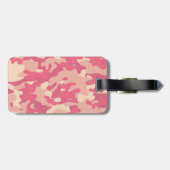 Roze Camo-ontwerp Bagagelabel (Achterkant horizontaal)