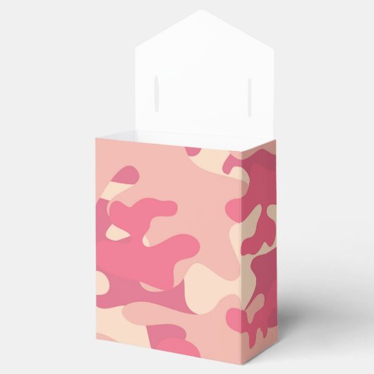 Roze Camo-ontwerp Bedankdoosjes (Geopend)