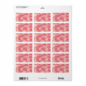 Roze Camo-ontwerp Etiket (Full Sheet)