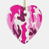 Roze Camo-ontwerp Keramisch Ornament (Rechts)