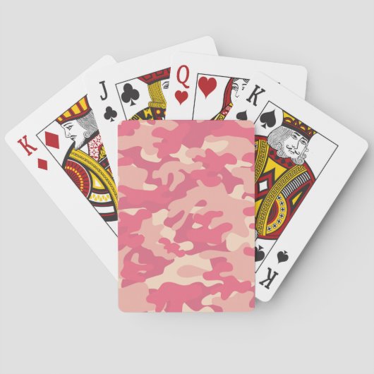 Roze Camo-ontwerp Pokerkaarten (Achterkant)