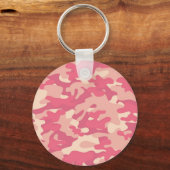 Roze Camo-ontwerp Sleutelhanger (Voorkant)