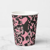 Roze Camo Papieren Bekers (Links)