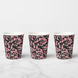 Roze Camo Papieren Bekers