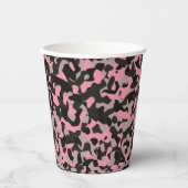 Roze Camo Papieren Bekers (Voorkant)
