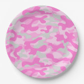 Roze Camo Papieren Bordje (Voorkant)