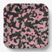 Roze Camo Papieren Bordje (Voorkant)