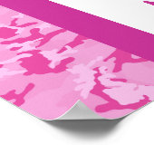 Roze Camo Pattern Baby shower Banner Aangepaste na Poster (Hoek)