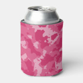 Roze Camo Pattern Blikjeskoeler (Blikje Voorkant)