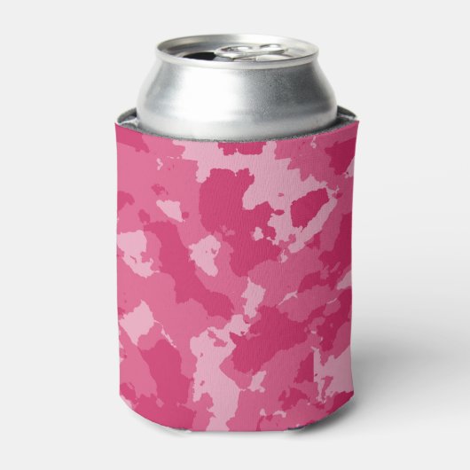 Roze Camo Pattern Blikjeskoeler (Blikje Voorkant)