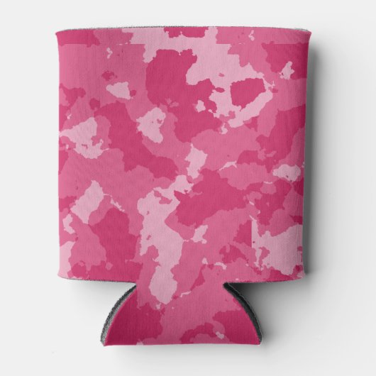 Roze Camo Pattern Blikjeskoeler (Voorkant)