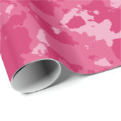 Roze Camo Pattern Cadeaupapier (Rol Hoek)
