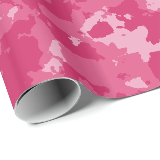 Roze Camo Pattern Cadeaupapier (Rol Hoek)