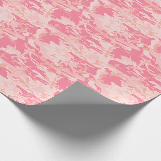 Roze Camo Pattern Cadeaupapier (Hoek)
