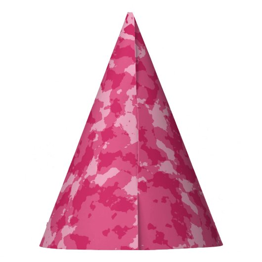 Roze Camo Pattern Feesthoedjes (Achterkant)