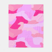 Roze Camo Pattern Fleece Deken (Voorkant)