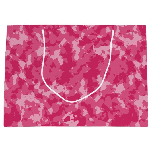 Roze Camo Pattern Groot Cadeauzakje (Voorkant)
