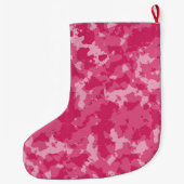 Roze Camo Pattern Grote Kerstsok (Achterkant)
