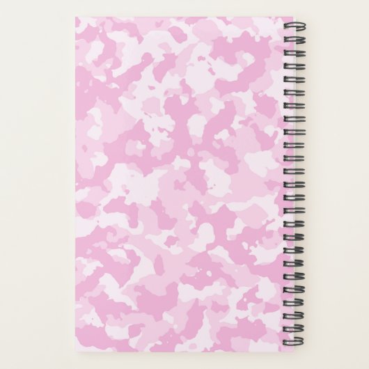 Roze Camo Pattern | Planner (Achterkant)