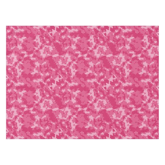 Roze Camo Pattern Tafelkleed (Voorkant (Horizontaal))