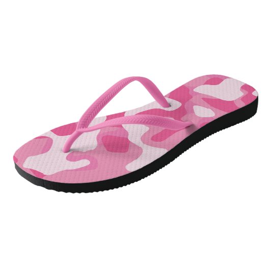 Roze Camo Pattern-Teenslippers Teenslippers (Schuin)
