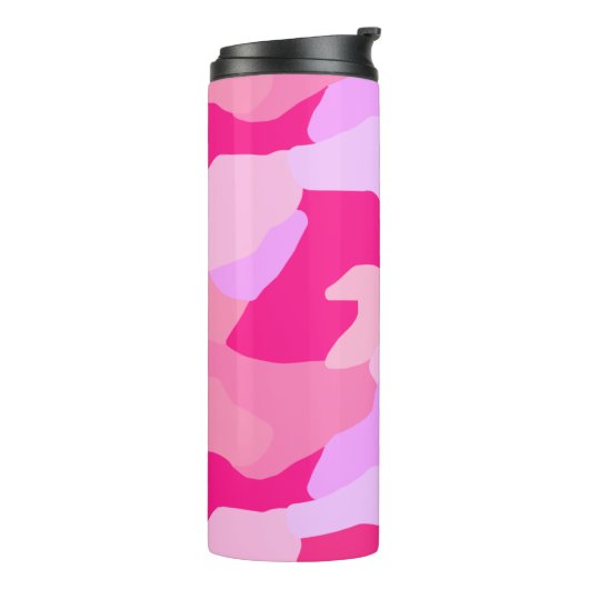 Roze Camo Pattern Thermosbeker (Gedraaid links)