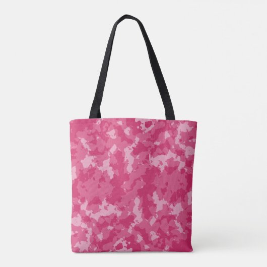 Roze Camo Pattern Tote Bag (Achterkant)