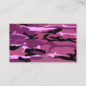 Roze Camo Pattern Visitekaartje (Achterkant)