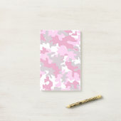 Roze Camo Post-it® Notes (Op bureau)