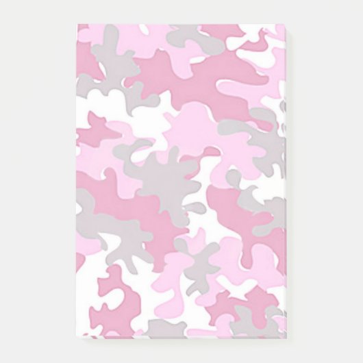 Roze Camo Post-it® Notes (Voorkant)