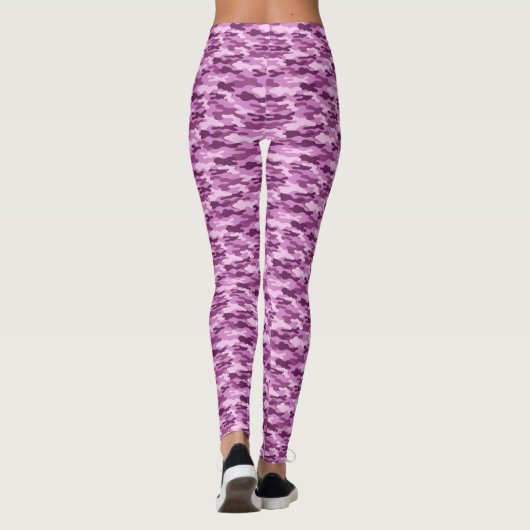 Roze Camo Print Vrouwen Leggings (Achterkant)