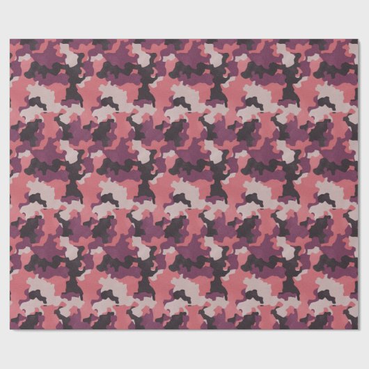 Roze Camo Realistisch Grunge Effect Cadeaupapier (Vlak)