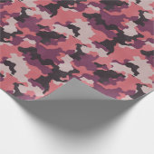 Roze  Camo Realistisch Grunge Effect Cadeaupapier (Hoek)