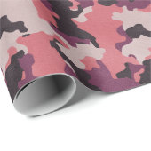 Roze  Camo Realistisch Grunge Effect Cadeaupapier (Rol Hoek)