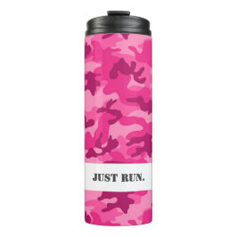 Roze Camo rent gewoon. Actief Sport Running Fun Thermosbeker