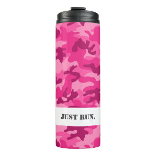 Roze Camo rent gewoon. Actief Sport Running Fun Thermosbeker
