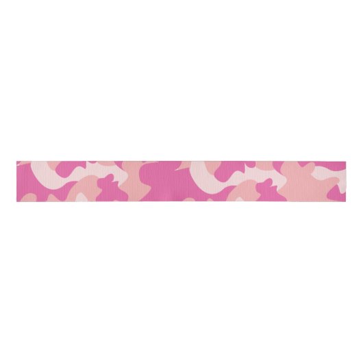 Roze Camo Ribbon Grosgrain Lint (Voorkant)
