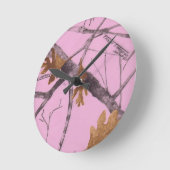 Roze Camo Ronde Klok (Hoek)