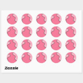 Roze Camo Ronde Sticker (Vel)