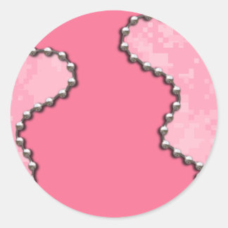 Roze Camo Ronde Sticker