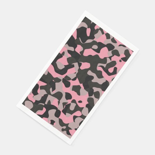 Roze Camo Servet (Hoek)