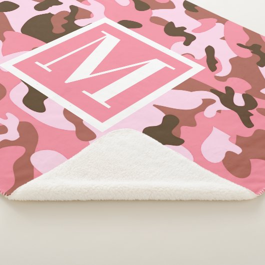 Roze Camo Sherpa Deken (3/4)
