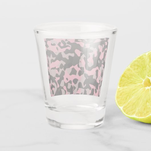 Roze Camo Shot Glas (Achterkant)