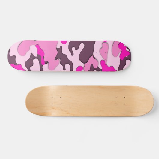 Roze Camo/Skateboard Persoonlijk Skateboard (Horizontaal)