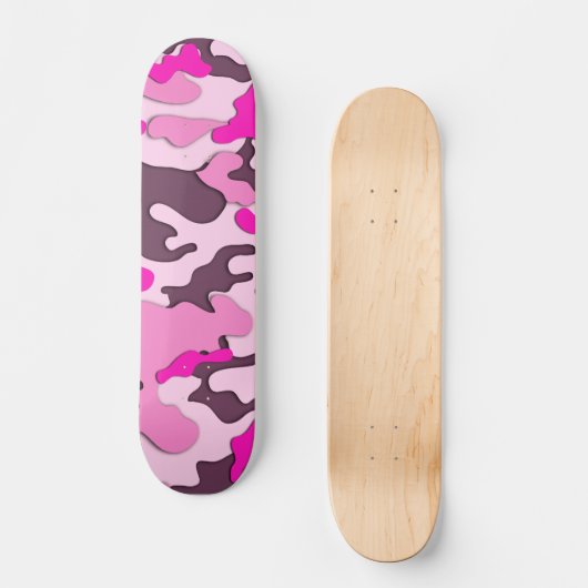 Roze Camo/Skateboard Persoonlijk Skateboard (Voorkant)