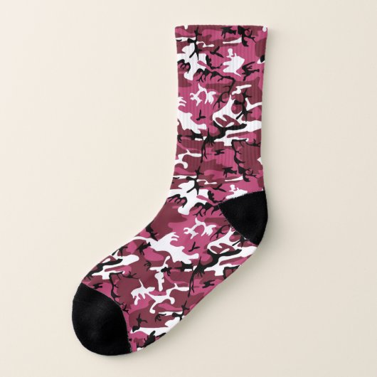 Roze Camo Sokken (Links - buitenkant)