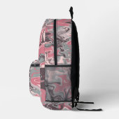 Roze Camo Spiraal Kunst Bedrukte Rugzak (Rechts)